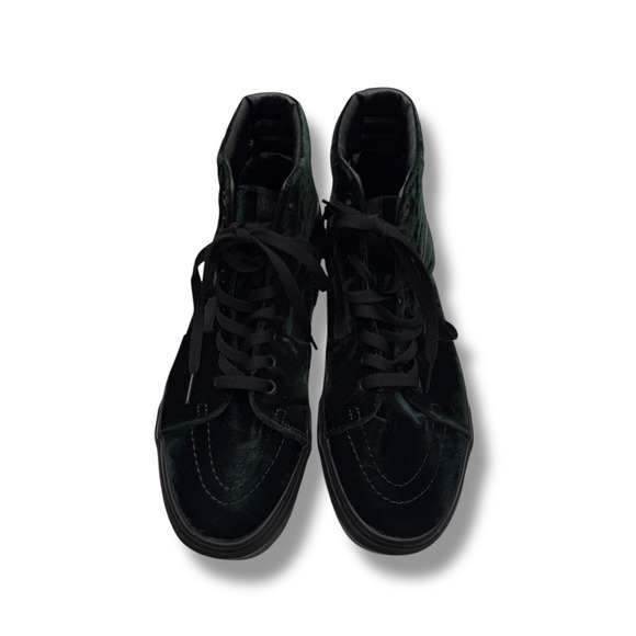 Vans Sk8-Hi Velvet Sneakers Women's Size 11 Dark Green High Top Casual‎ - Picture 2 of 9